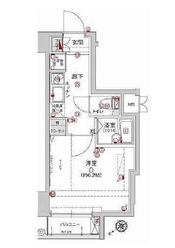 ハーモニーレジデンス駒込の間取り