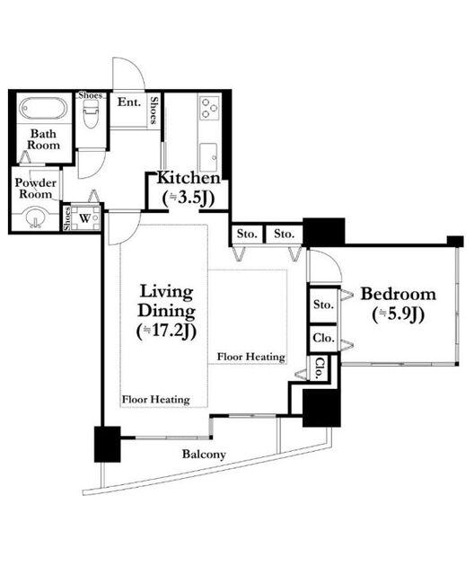 河田町ガーデン1号棟 307