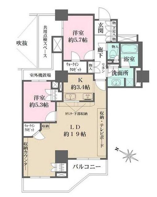 グローリオタワー巣鴨の間取り