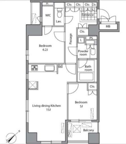 レジディア文京千石Ⅱの間取り
