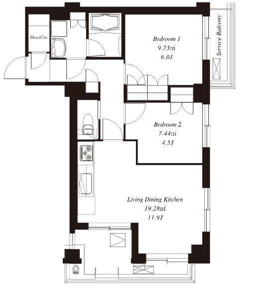 フレンシア田端道灌山の間取り