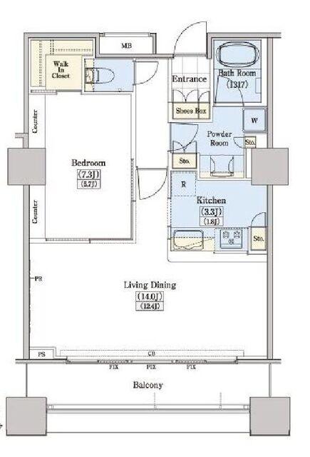 レジディアタワー上池袋の間取り