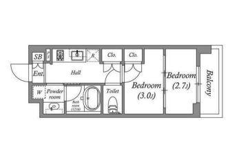 アパートメンツ千駄木の間取り