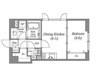 アパートメンツ千駄木の間取り