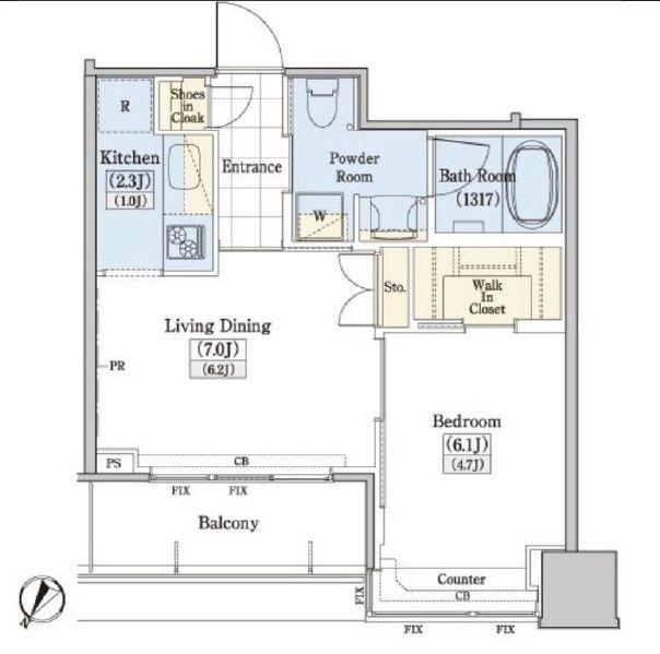 レジディアタワー上池袋の間取り