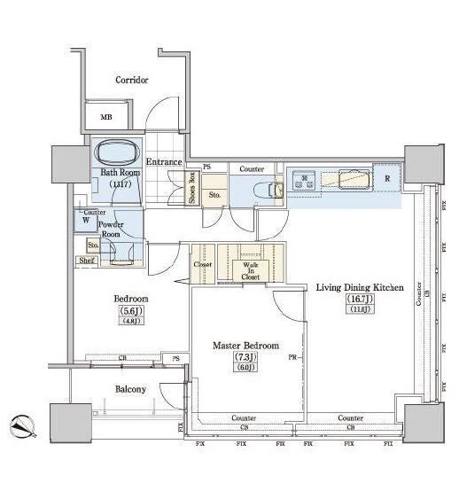 レジディアタワー上池袋の間取り図