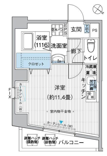 FIORE KOMAGOMEの間取り