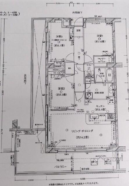  間取り図写真