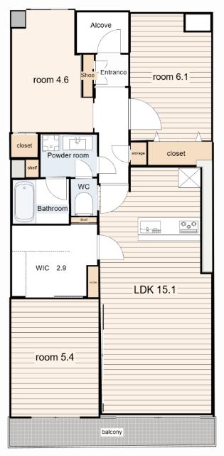 ※掲載の間取り図は概略図です。現況と異なる場合は現況を優先とします。