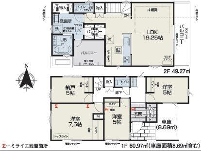 14,990万円　3LDK+S　敷地面積110.01㎡　建物面積110.24㎡