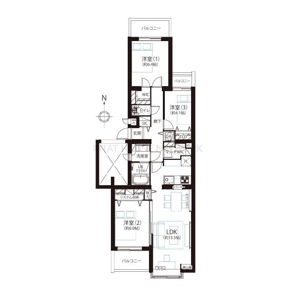 7,399万円　3LDK　専有面積74.85㎡