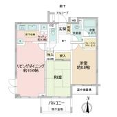 収納充実、和室ありの充実設備の2LDK+WIC