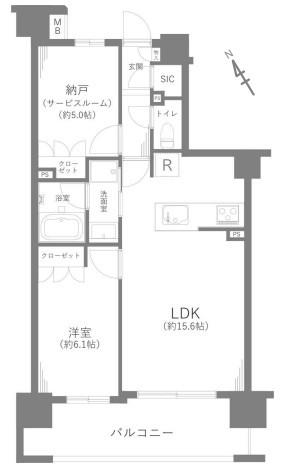 6790万円　1SLDK　56.29㎡