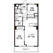 2LDK、価格4580万円、専有面積51.41m2、バルコニー面積6.5m2