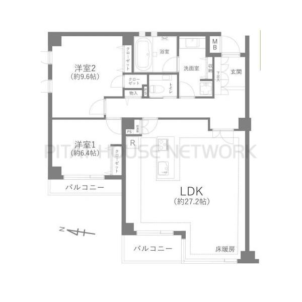 13,500万円　2LDK　建物面積100.99㎡