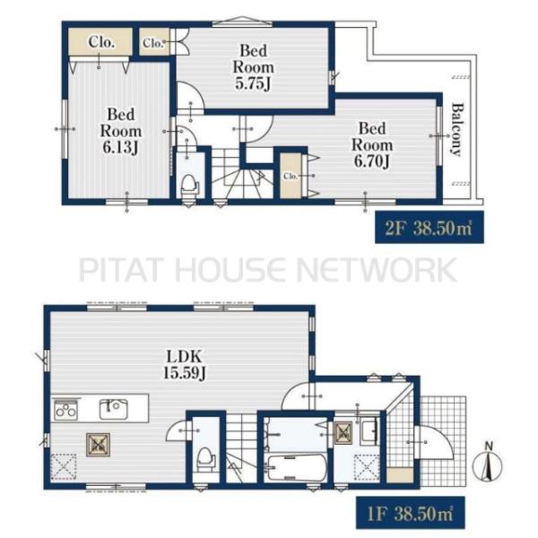 7,680万円　3LDK　敷地面積77.02㎡　建物面積77㎡