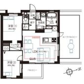 9999万円　2LDK　専有面積58.22㎡