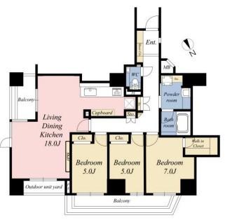 3LDK+WIC　18,480万円　専有面積83.77㎡