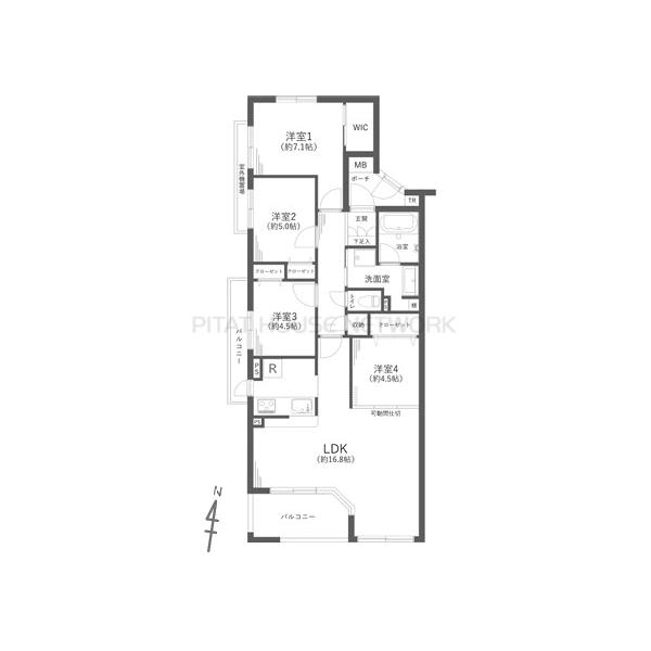 4LDK、価格7790万円、専有面積90.51m2、バルコニー面積10.01m2