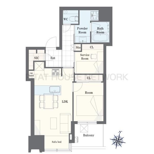 16980万円　1SLDK　専有面積54.24㎡