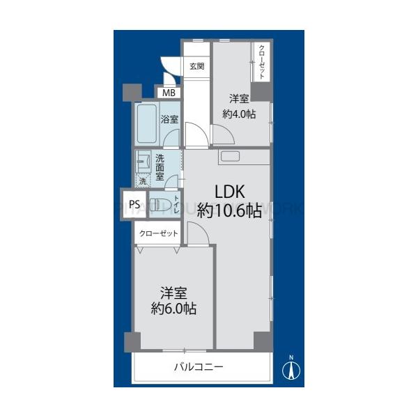 4798万円　2LDK　専有面積48.81㎡