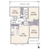 3LDK　5,998万円　専有面積73.77㎡