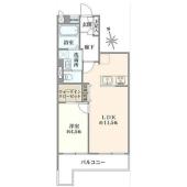 1LDK　3,280万円　専有面積42.50㎡