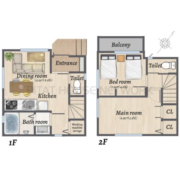4180万円、2DK、土地面積58.61m2、建物面積44.76m2