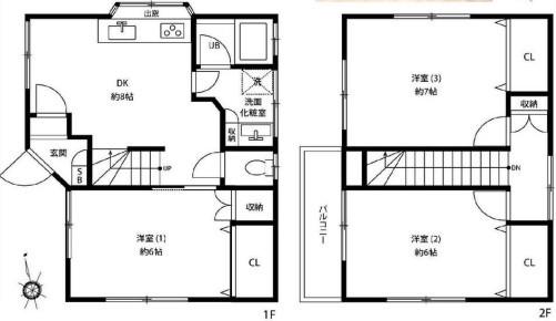 2800万円　3DK　土地面積　57.35㎡　建物面積63.91㎡