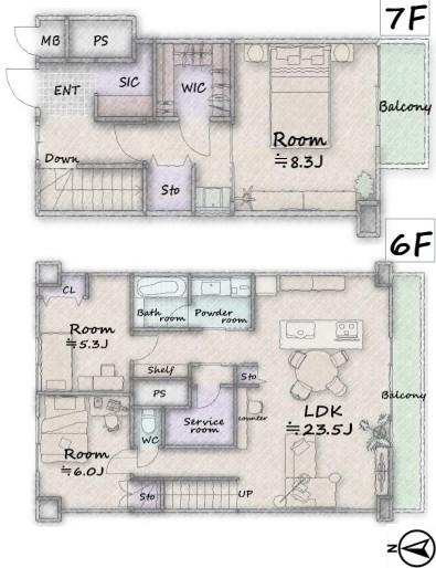 3LDK+WIC　8,498万円　専有面積106.94㎡