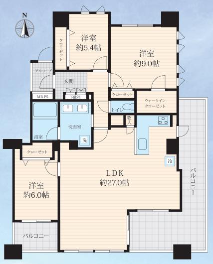 3LDK+WIC　価格14,980円