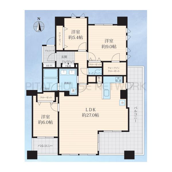 3LDK+WIC　価格14,980円