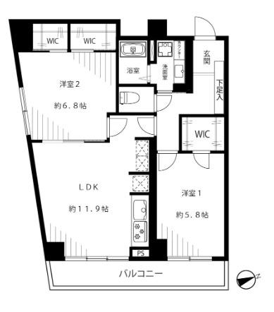 2LDK+3WIC　価格6,280万円