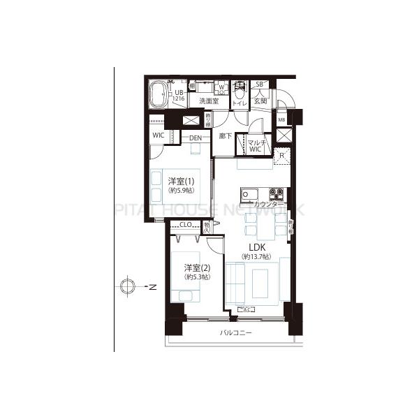 2LDK+WIC　価格5,499万円