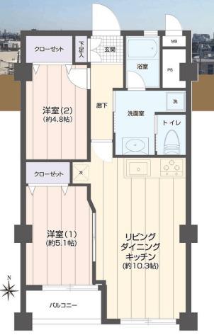 2LDK　価格4,080万円