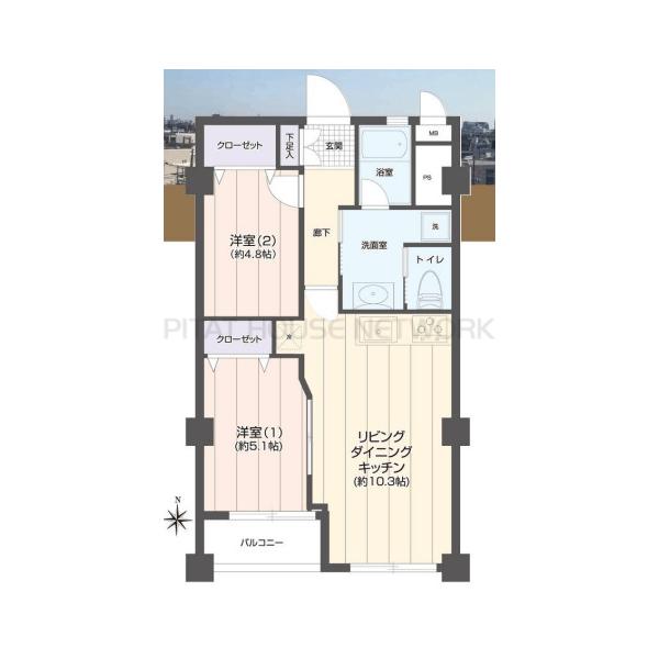 2LDK　価格4,080万円