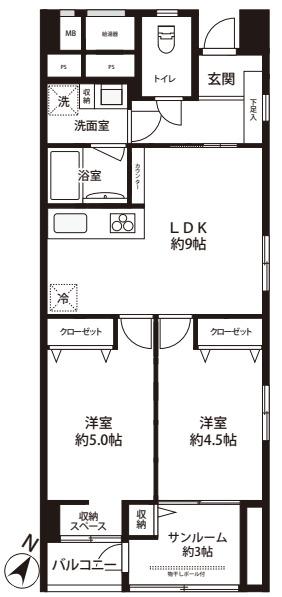 2LDK　価格3,480万円