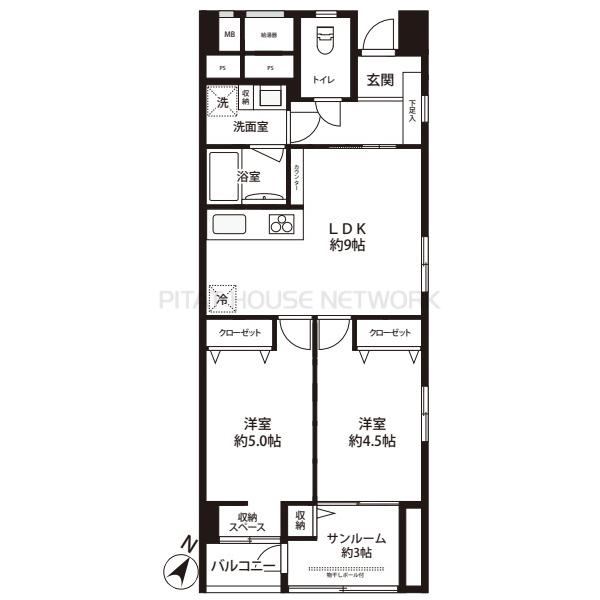 2LDK　価格3,480万円