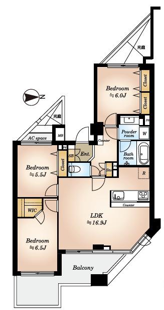 3LDK＋WIC＋トランクルーム　価格12,980万円