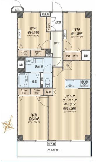 3LDK　価格5,680万円