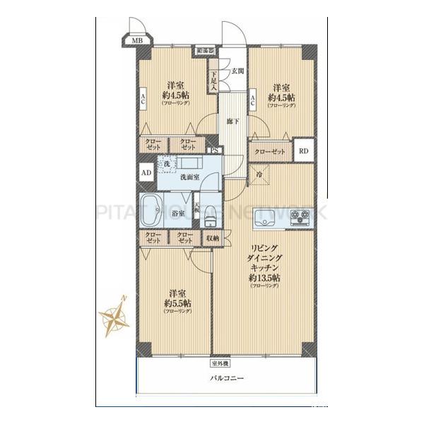 3LDK　価格5,680万円