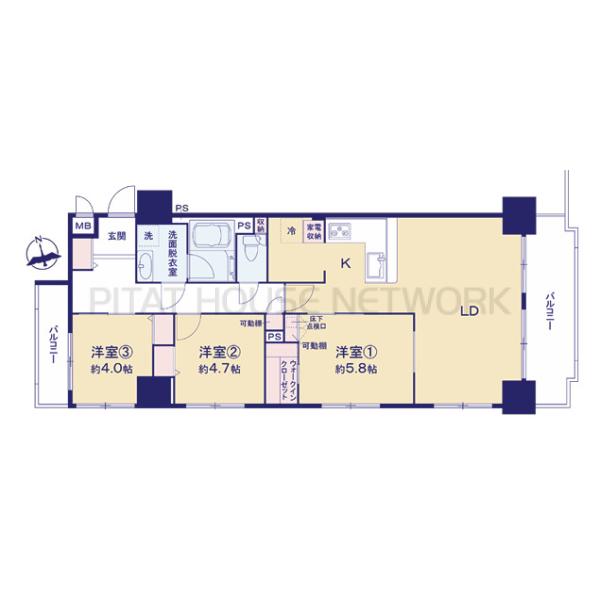 3LDK 　価格7,180万円