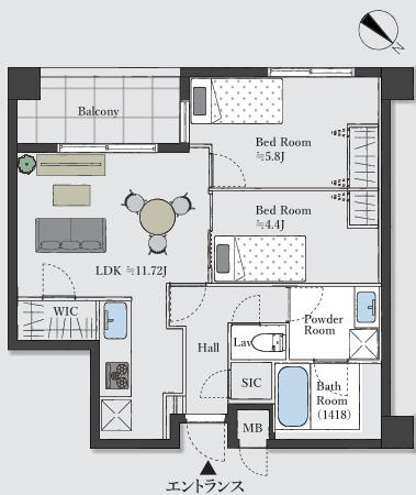 2LDK+WIC+SIC　価格6,680万円