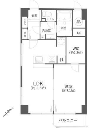 1LDK+WIC　価格4,290万円