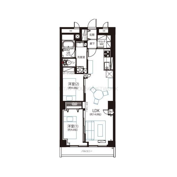 2LDK+WIC　価格4,999万円