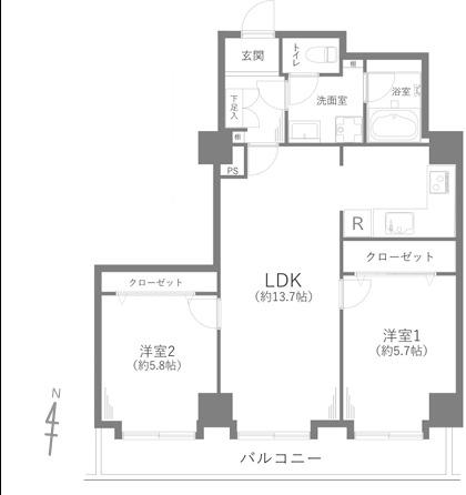 2LDK  　価格6,190万円