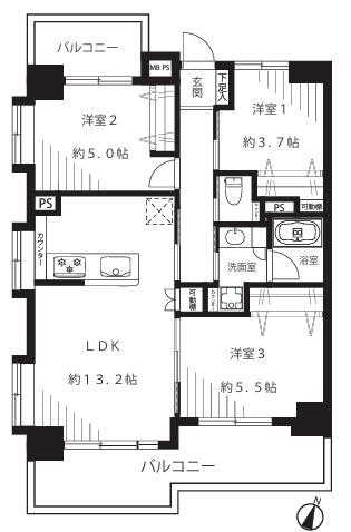 3LDK　価格5,280万円
