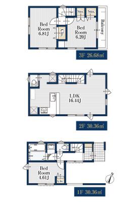 3LDK　価格5,180万円