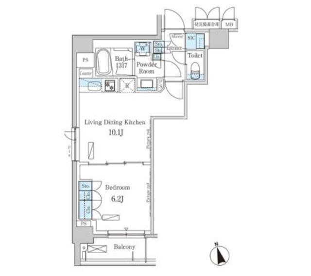 パークアクシス日本橋兜町（1004） 間取り図画像