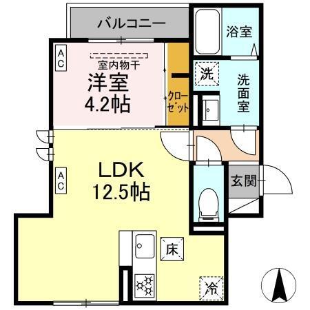 セレスティア扇Ⅵ（101） 間取り図画像